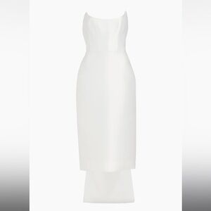 Bow-Back Mikado Satin Bridal Dress Ivory